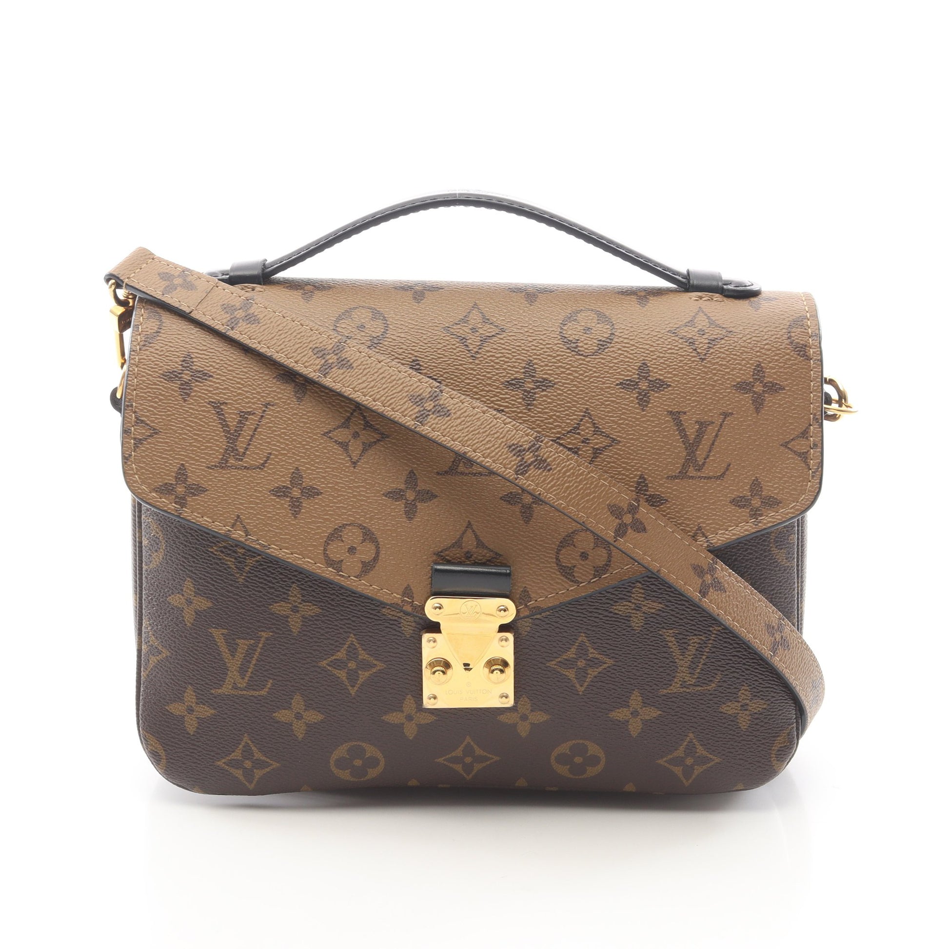 ポシェット メティス MM モノグラムリバース 2WAY ハンドバッグ PVC レザー ブラウン ブラック ルイヴィトン バッグ LOUIS VUITTON