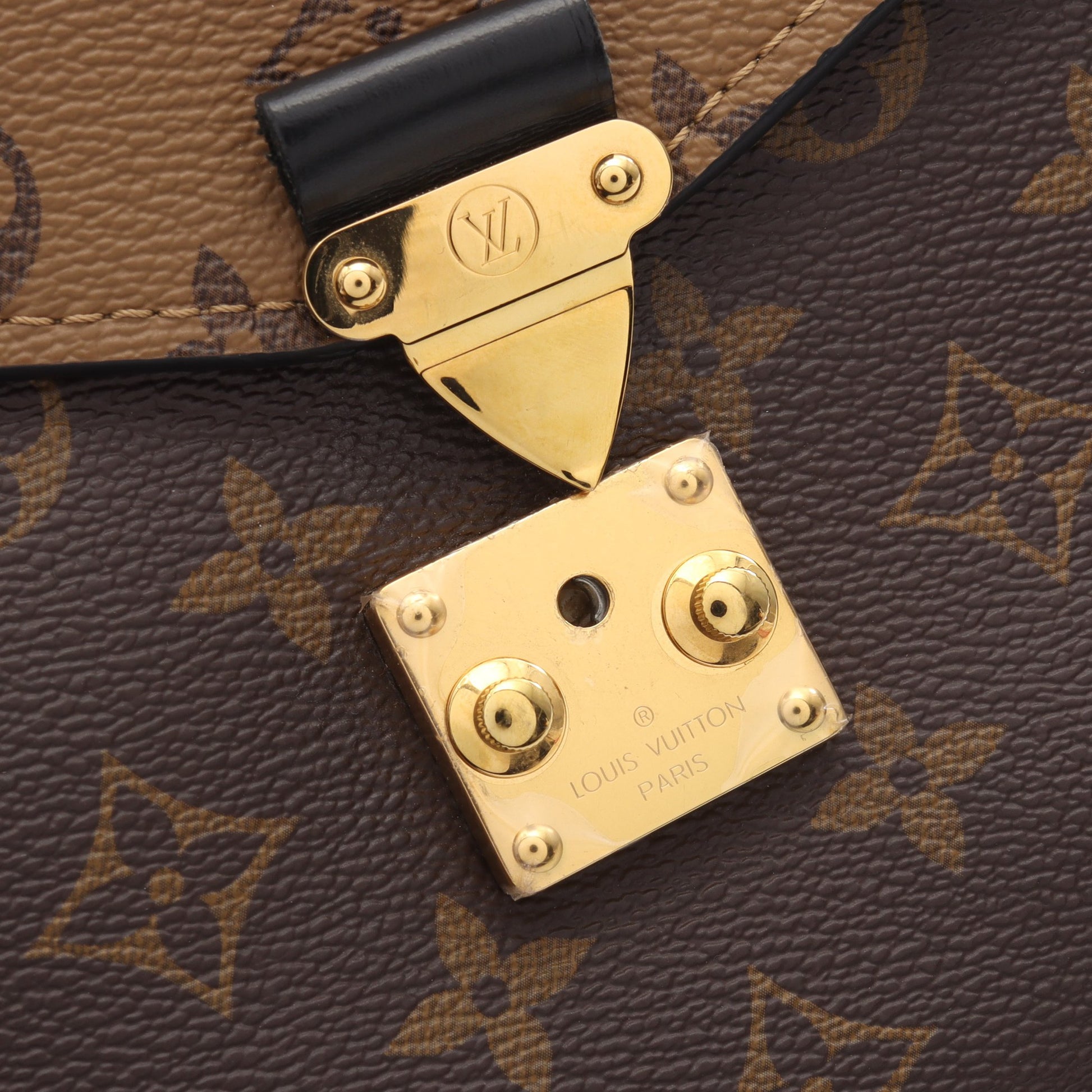 ポシェット メティス MM モノグラムリバース 2WAY ハンドバッグ PVC レザー ブラウン ブラック ルイヴィトン バッグ LOUIS VUITTON