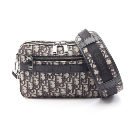 Safari サファリ オブリーク ショルダーバッグ キャンバス ネイビー オフホワイト クリスチャンディオール バッグ Christian Dior