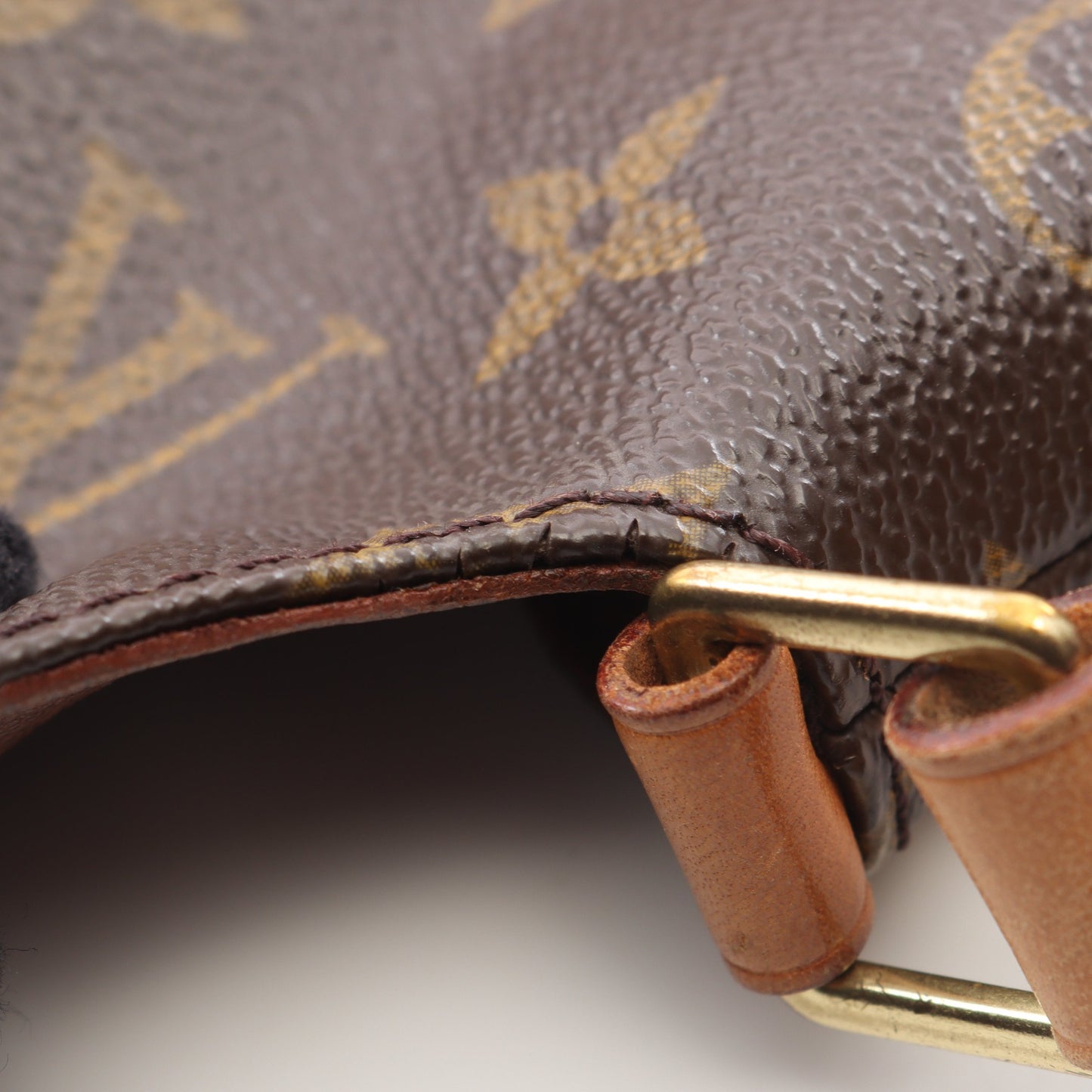 ミュゼットタンゴ ショートストラップ モノグラム ショルダーバッグ PVC レザー ブラウン ルイヴィトン バッグ LOUIS VUITTON