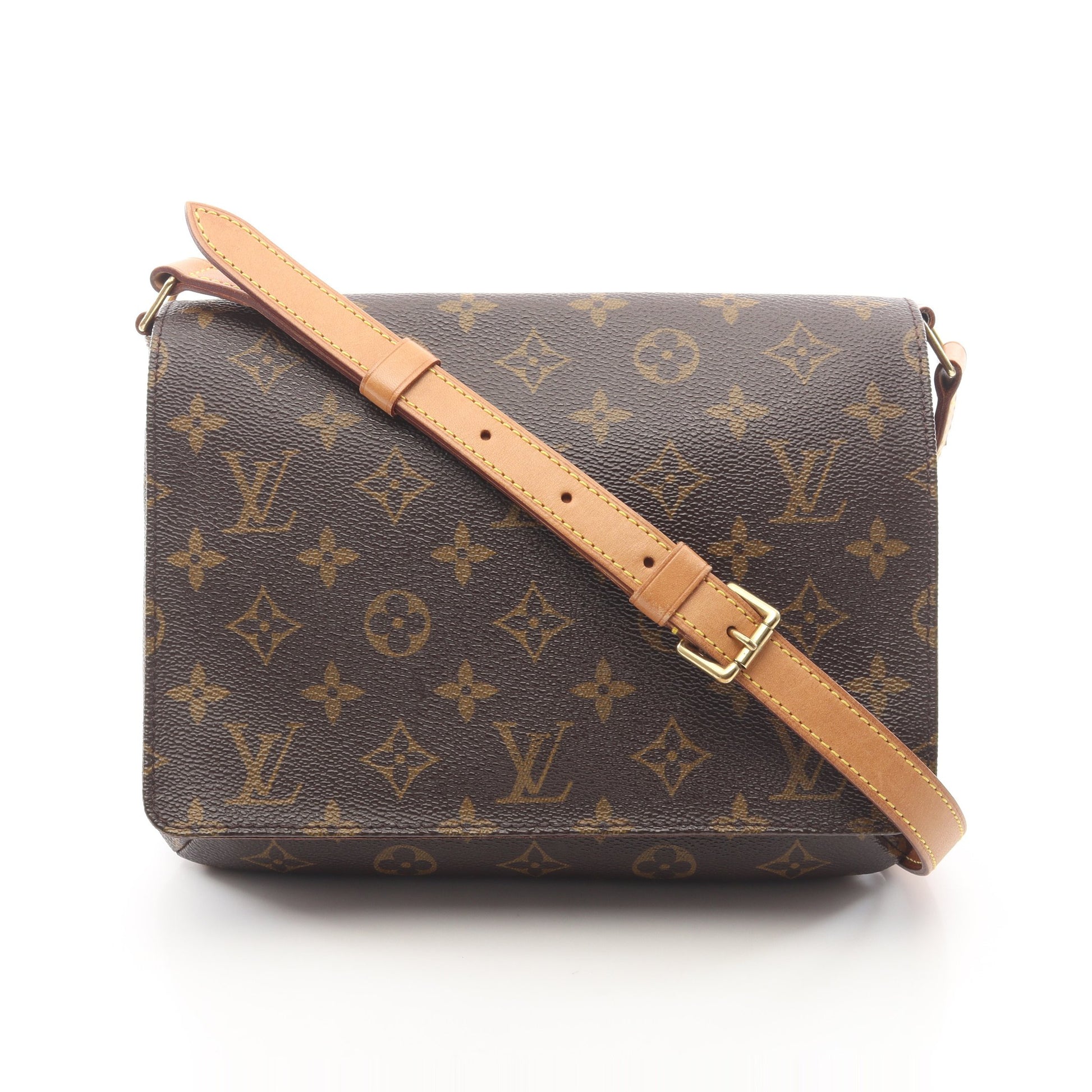 ミュゼットタンゴ ショートストラップ モノグラム ショルダーバッグ PVC レザー ブラウン ルイヴィトン バッグ LOUIS VUITTON