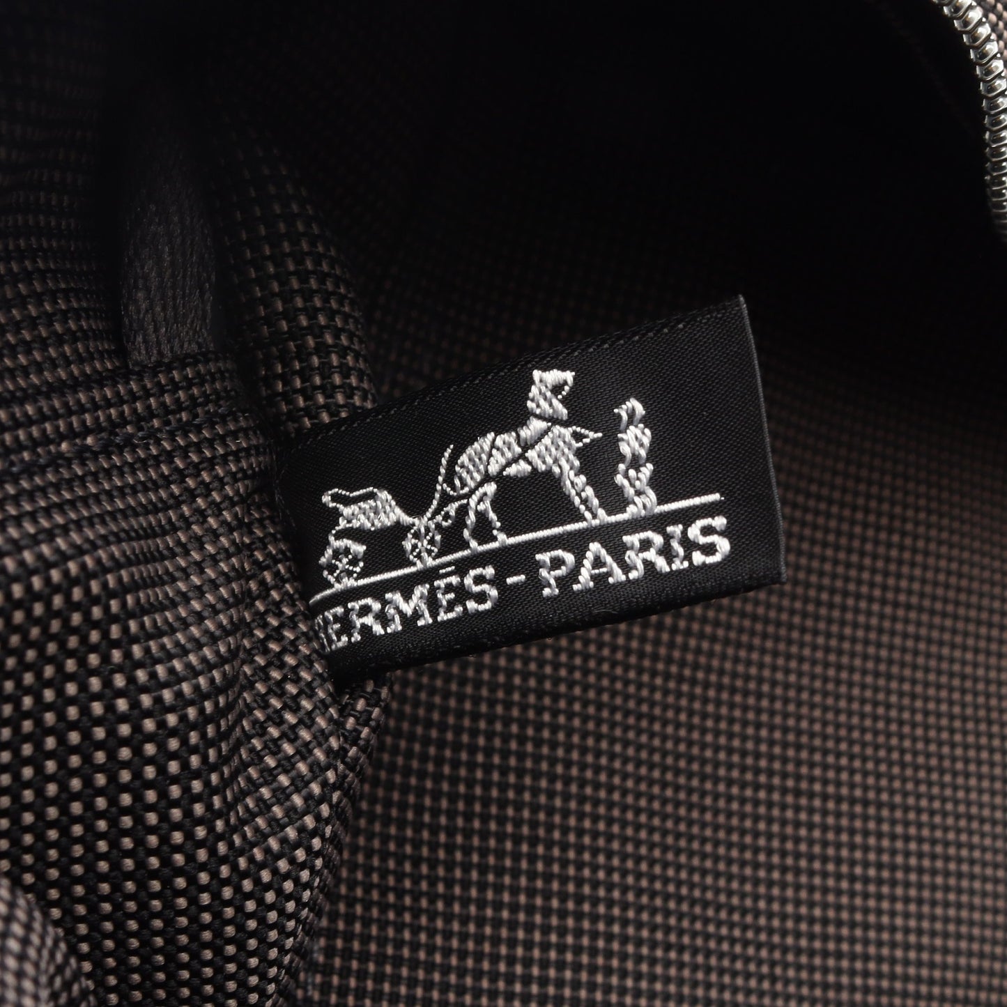エールラインGM ハンドバッグ トートバッグ キャンバス グレー シルバー金具 エルメス バッグ HERMES