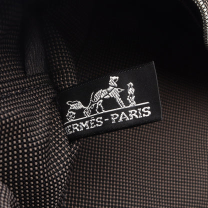 エールラインGM ハンドバッグ トートバッグ キャンバス グレー シルバー金具 エルメス バッグ HERMES