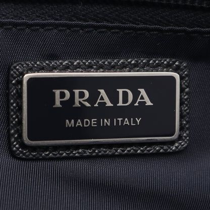 Re-Nylon ショルダーバッグ ナイロン サフィアーノレザー ネイビー プラダ