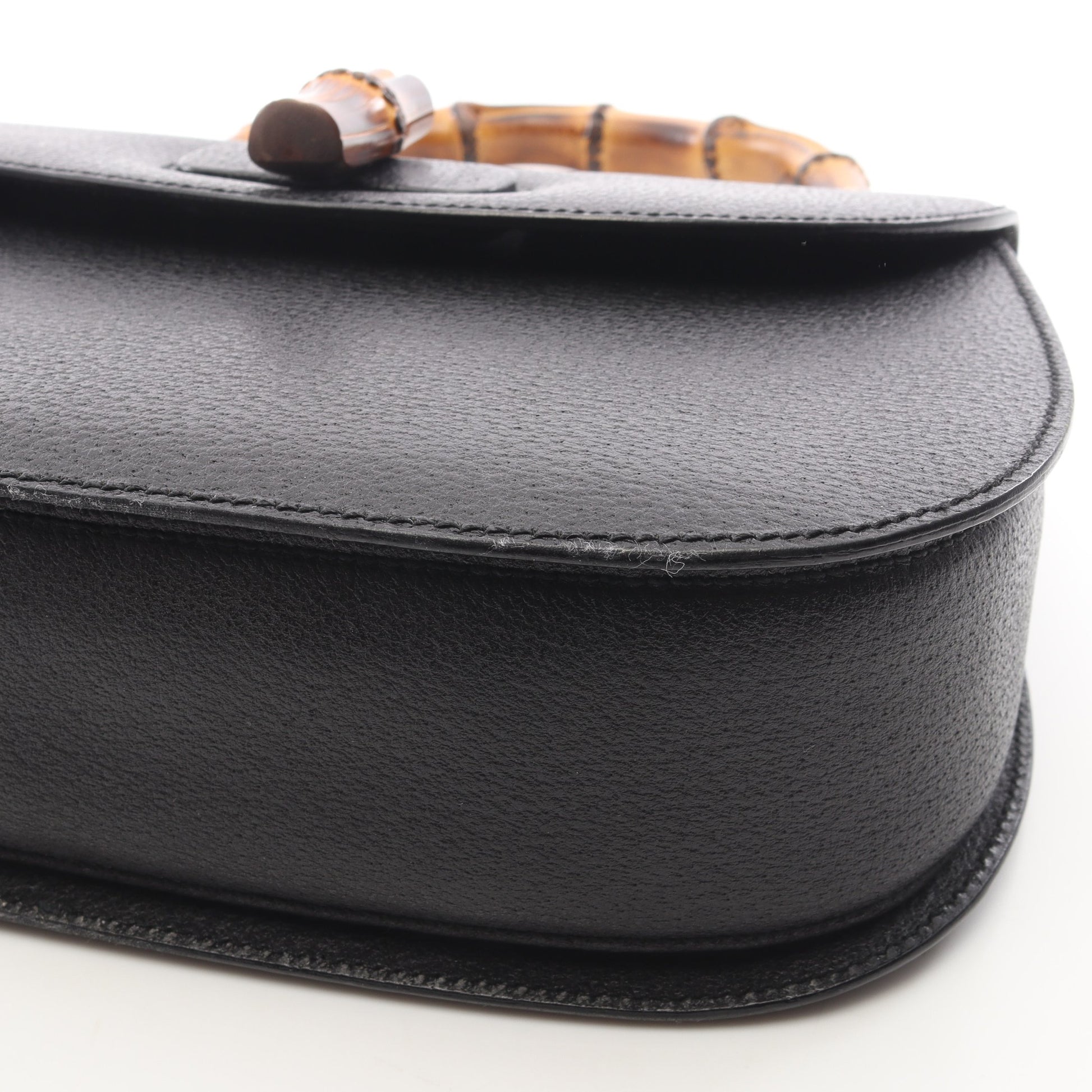 バンブー 2WAY ハンドバッグ レザー ブラック グッチ バッグ GUCCI