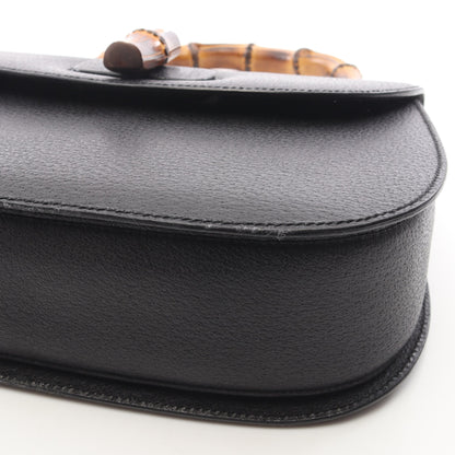 バンブー 2WAY ハンドバッグ レザー ブラック グッチ バッグ GUCCI