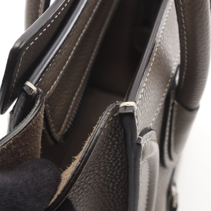 ラゲージ ナノショッパー 2WAY ハンドバッグ レザー グレーブラウン セリーヌ バッグ CELINE