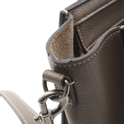 ラゲージ ナノショッパー 2WAY ハンドバッグ レザー グレーブラウン セリーヌ バッグ CELINE