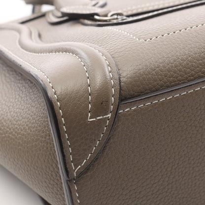 ラゲージ ナノショッパー 2WAY ハンドバッグ レザー グレーブラウン セリーヌ バッグ CELINE