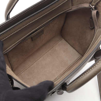 ラゲージ ナノショッパー 2WAY ハンドバッグ レザー グレーブラウン セリーヌ バッグ CELINE