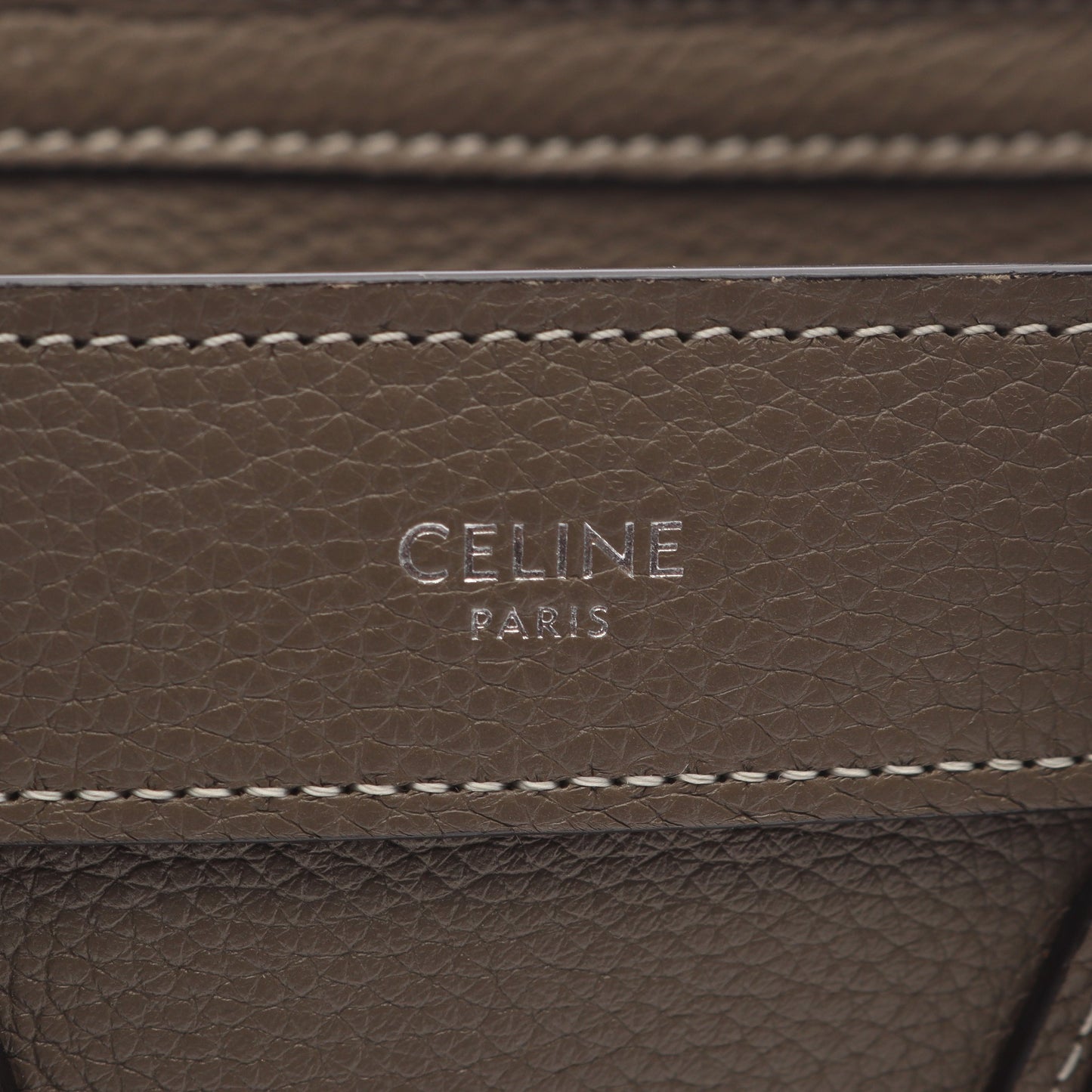 ラゲージ ナノショッパー 2WAY ハンドバッグ レザー グレーブラウン セリーヌ バッグ CELINE