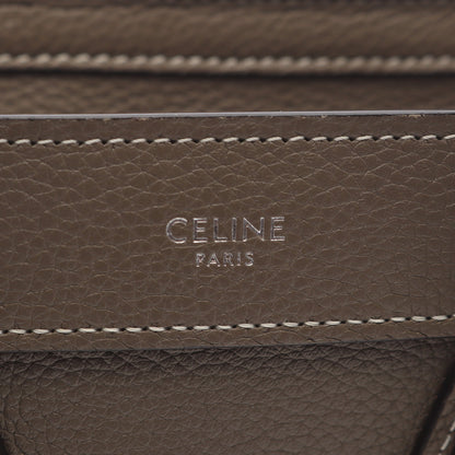 ラゲージ ナノショッパー 2WAY ハンドバッグ レザー グレーブラウン セリーヌ バッグ CELINE