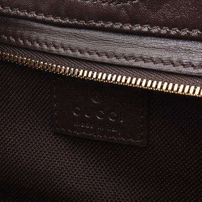 ムーンサイド GGキャンバス ハンドバッグ キャンバス レザー ベージュ ダークブラウン マルチカラー グッチ バッグ GUCCI
