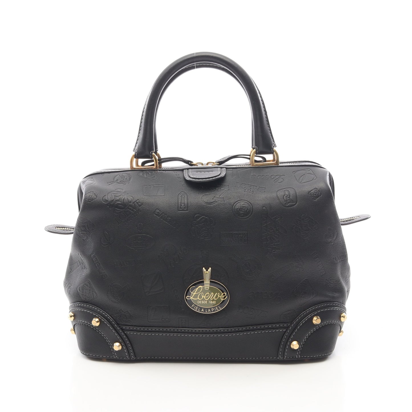 ドクターズバッグ 160周年記念 ミニボストンバッグ レザー ブラック ロエベ バッグ LOEWE
