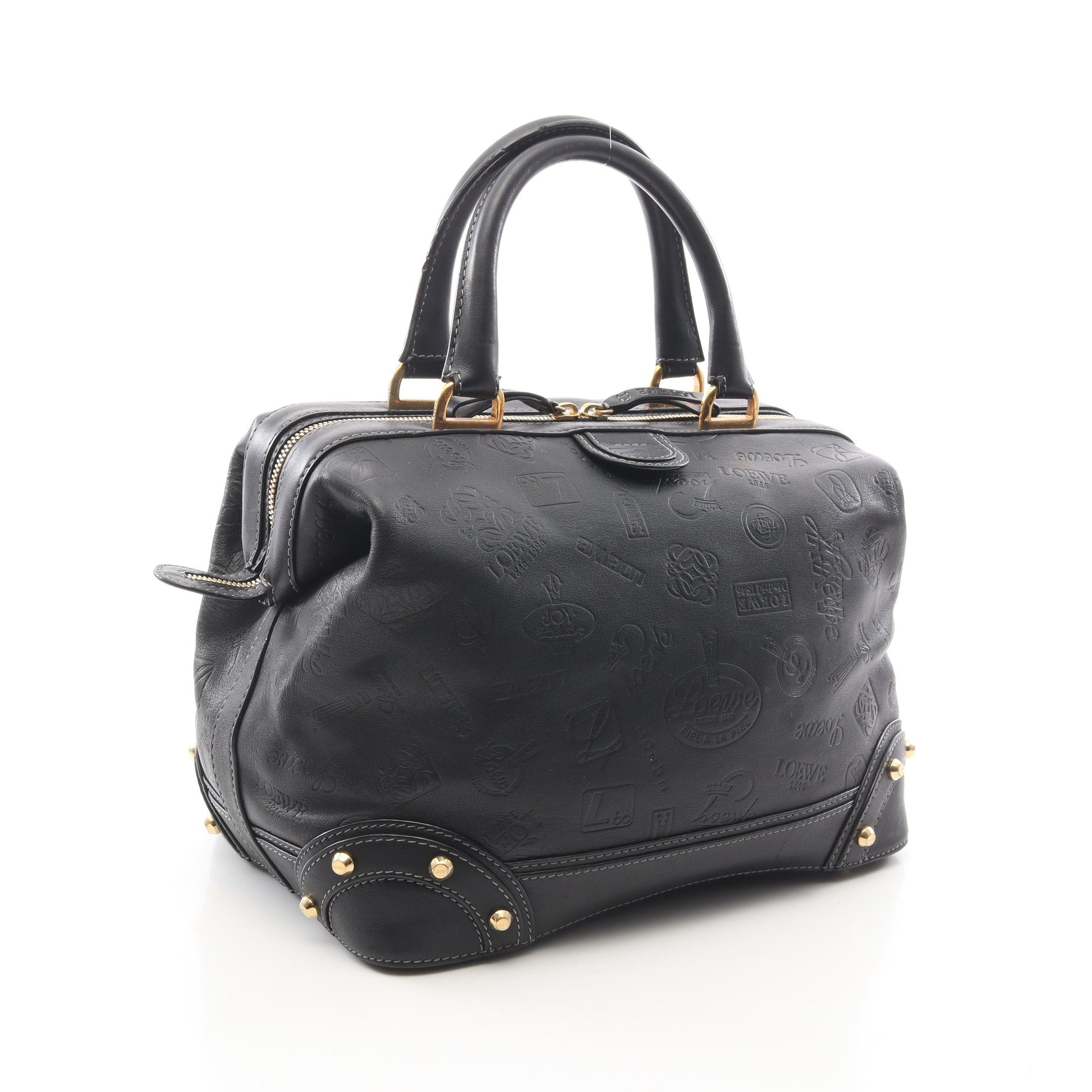 ドクターズバッグ 160周年記念 ミニボストンバッグ レザー ブラック ロエベ バッグ LOEWE