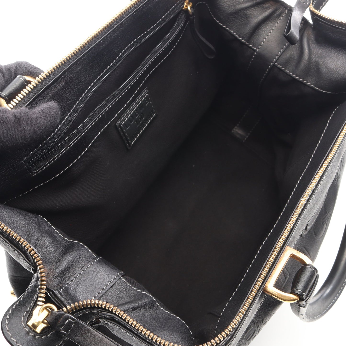 ドクターズバッグ 160周年記念 ミニボストンバッグ レザー ブラック ロエベ バッグ LOEWE