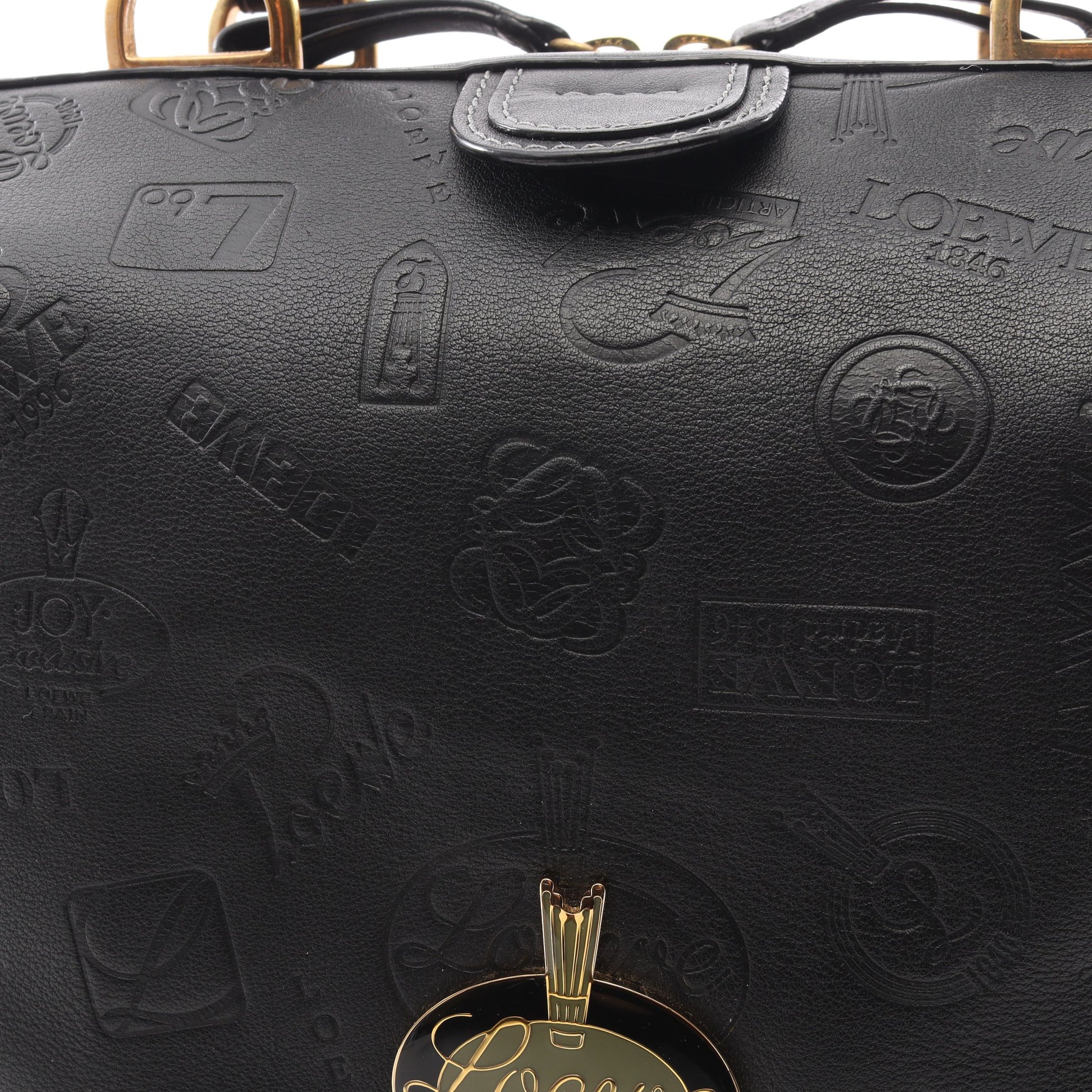 ドクターズバッグ 160周年記念 ミニボストンバッグ レザー ブラック ロエベ バッグ LOEWE