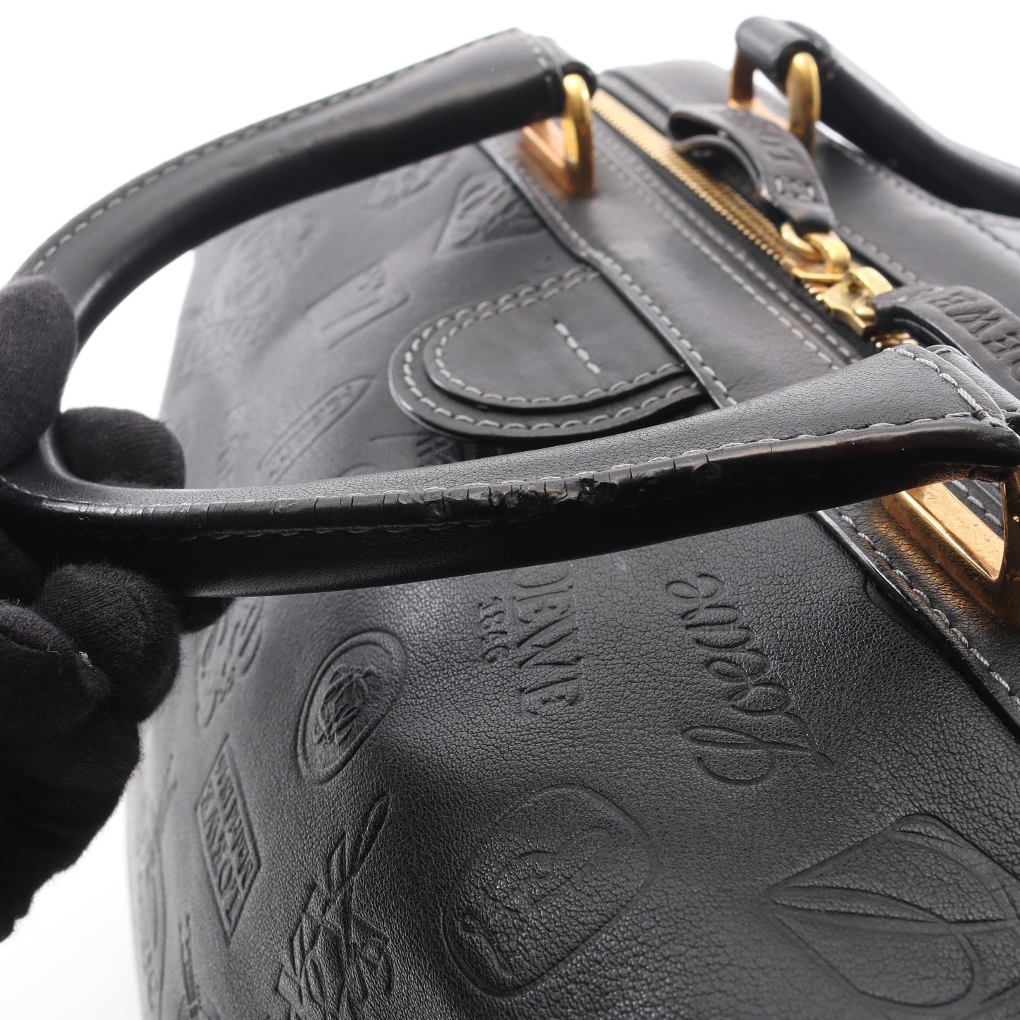 ドクターズバッグ 160周年記念 ミニボストンバッグ レザー ブラック ロエベ バッグ LOEWE