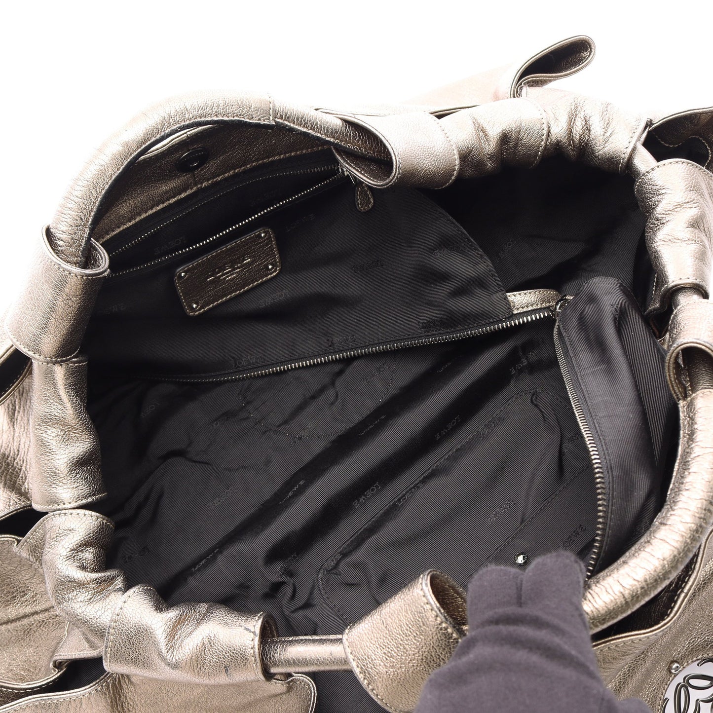 ナッパアイレ ハンドバッグ レザー シャンパンゴールド ロエベ バッグ LOEWE