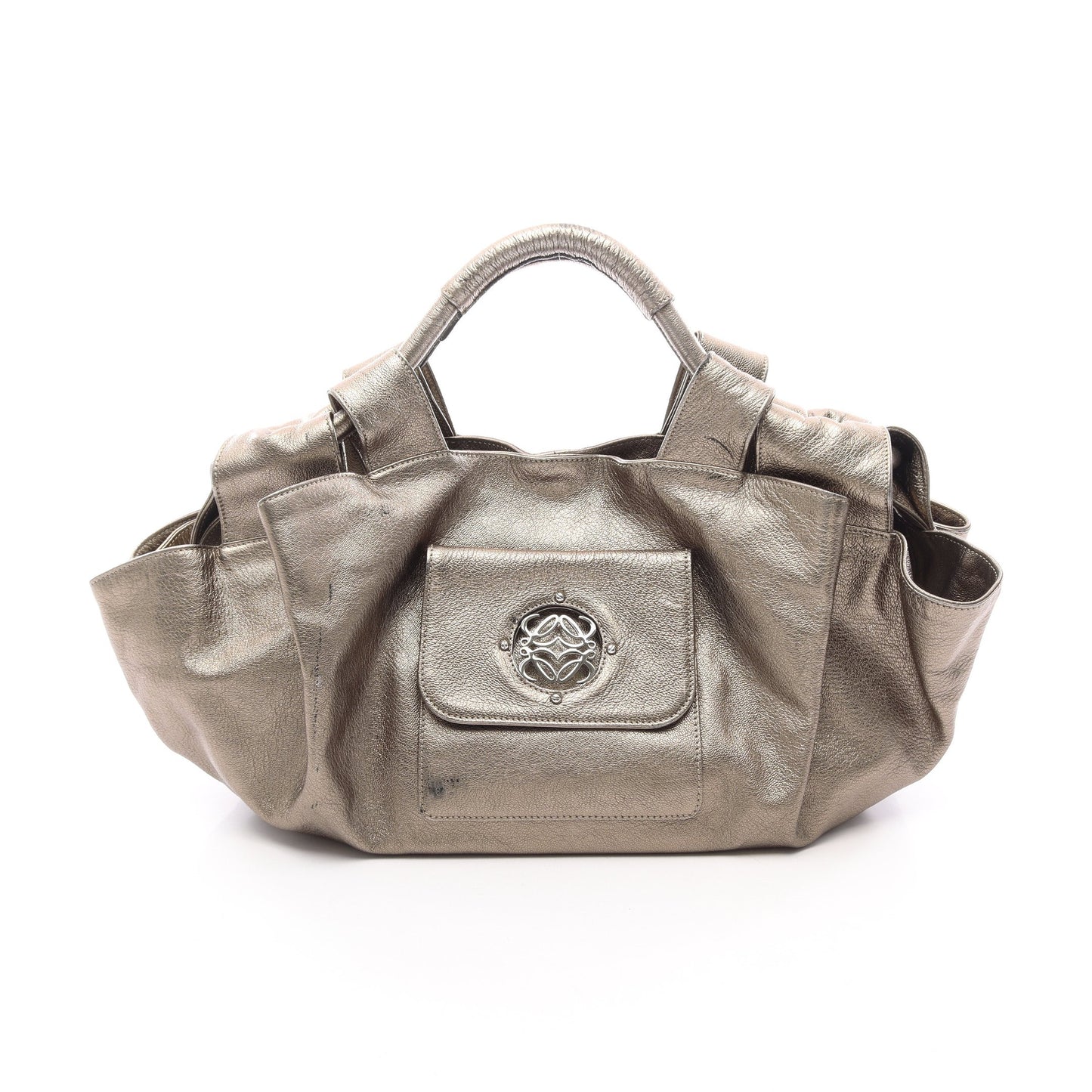 ナッパアイレ ハンドバッグ レザー シャンパンゴールド ロエベ バッグ LOEWE