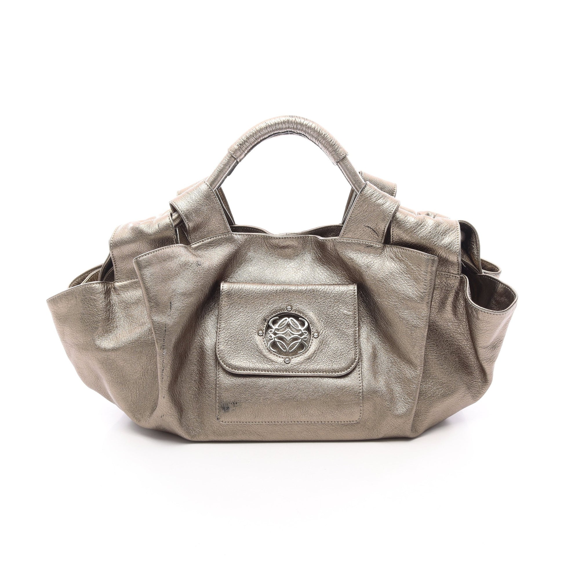ナッパアイレ ハンドバッグ レザー シャンパンゴールド ロエベ バッグ LOEWE