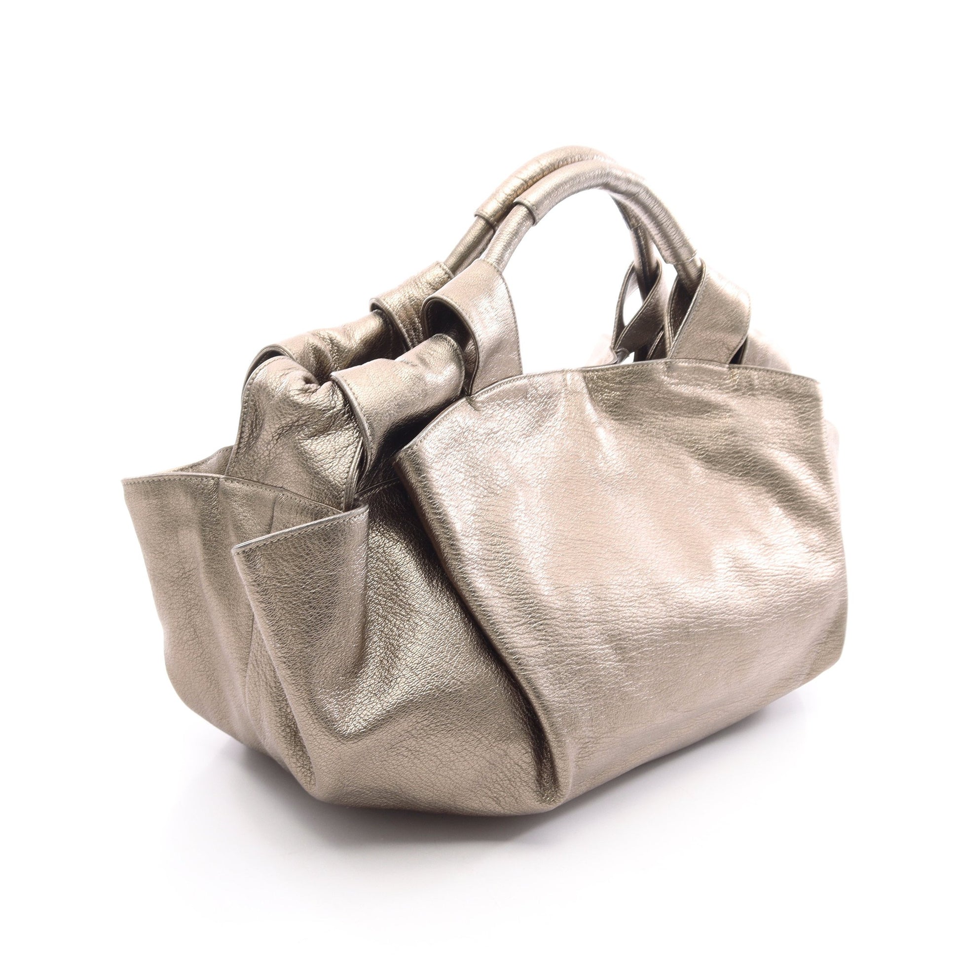 ナッパアイレ ハンドバッグ レザー シャンパンゴールド ロエベ バッグ LOEWE