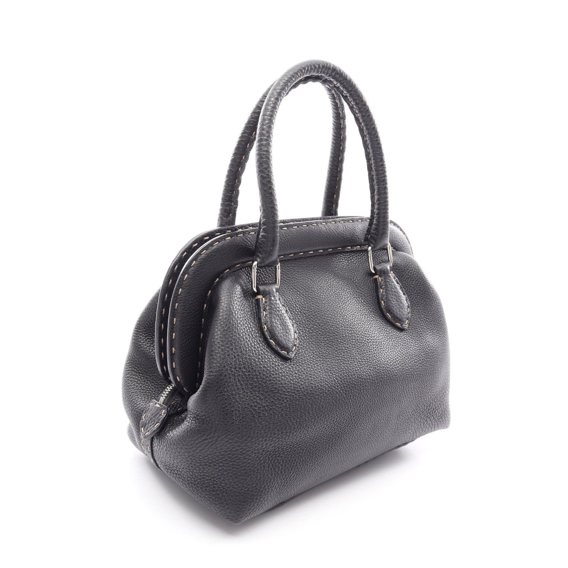 セレリア ドクターズバッグ ハンドバッグ レザー ブラック フェンディ バッグ FENDI
