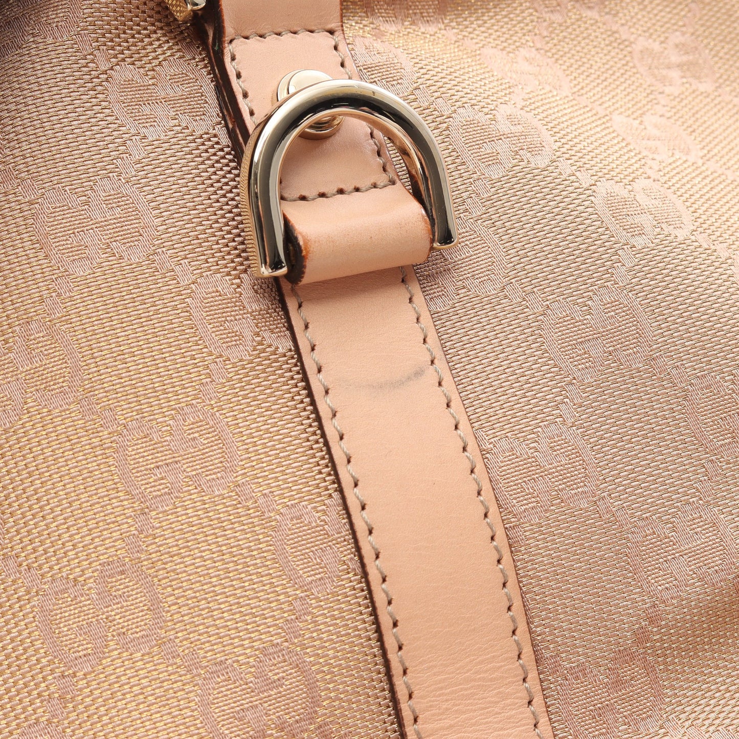 アビー GGキャンバス ショルダーバッグ トートバッグ キャンバス レザー ピンクベージュ グッチ バッグ GUCCI