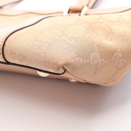 アビー GGキャンバス ショルダーバッグ トートバッグ キャンバス レザー ピンクベージュ グッチ バッグ GUCCI