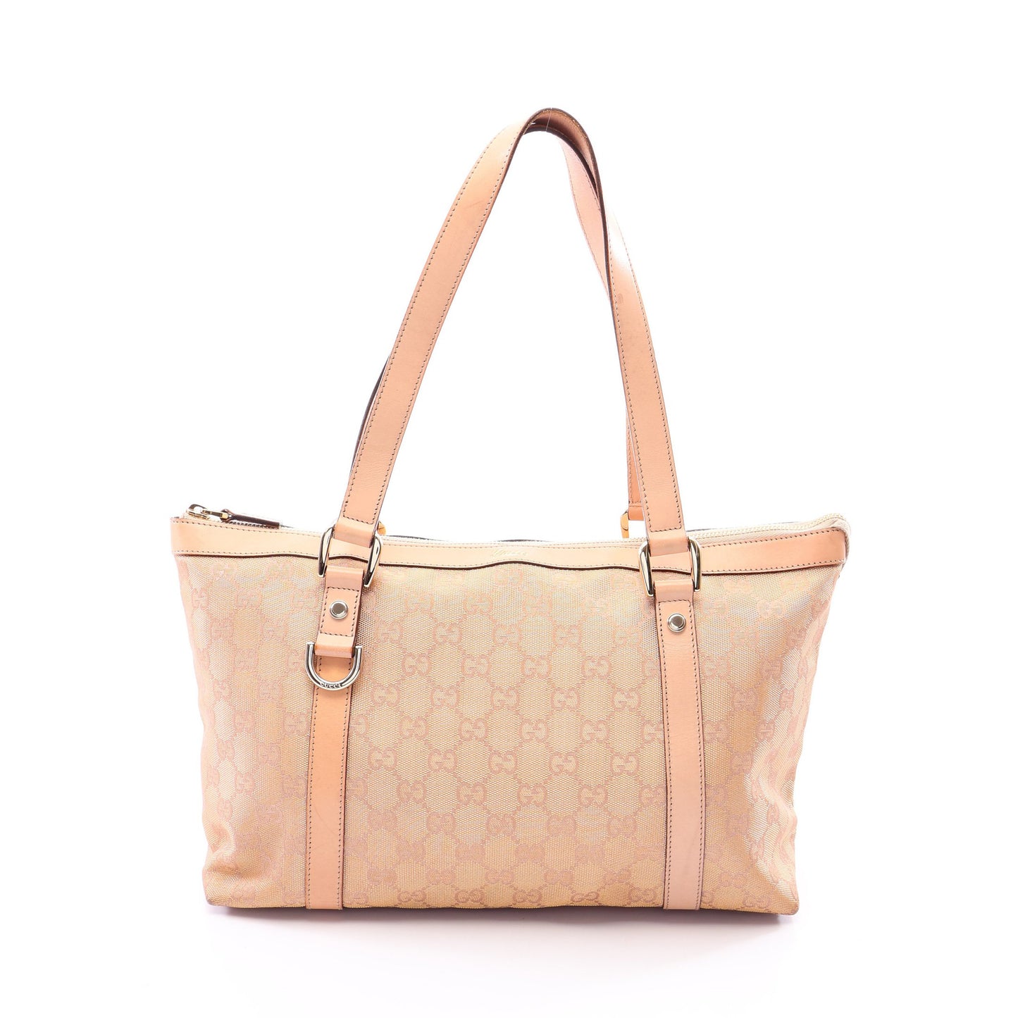 アビー GGキャンバス ショルダーバッグ トートバッグ キャンバス レザー ピンクベージュ グッチ バッグ GUCCI