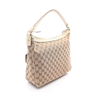 アビー GGキャンバス ワンショルダーバッグ キャンバス レザー ベージュ アイボリー グッチ バッグ GUCCI