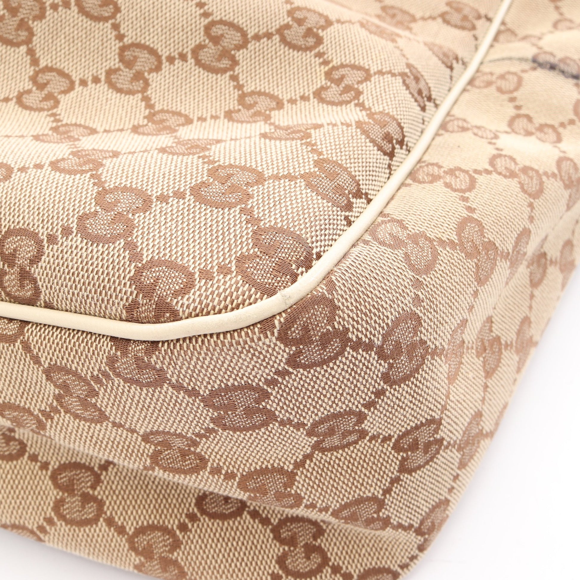 アビー GGキャンバス ワンショルダーバッグ キャンバス レザー ベージュ アイボリー グッチ バッグ GUCCI