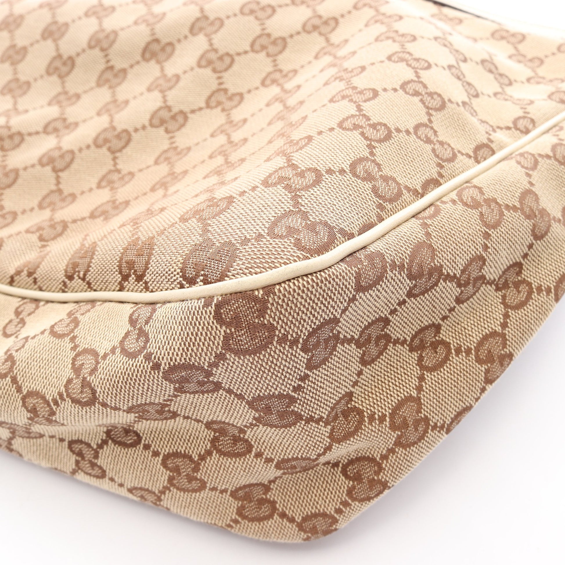アビー GGキャンバス ワンショルダーバッグ キャンバス レザー ベージュ アイボリー グッチ バッグ GUCCI