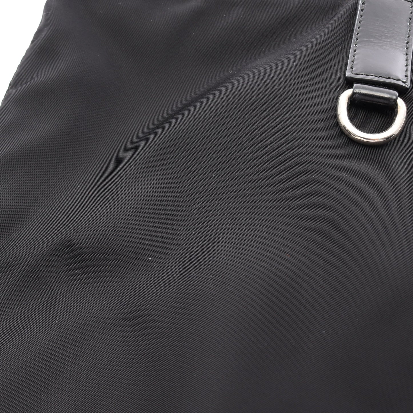 トライアングルロゴ ショルダーバッグ トートバッグ ナイロン レザー ブラック プラダ バッグ PRADA