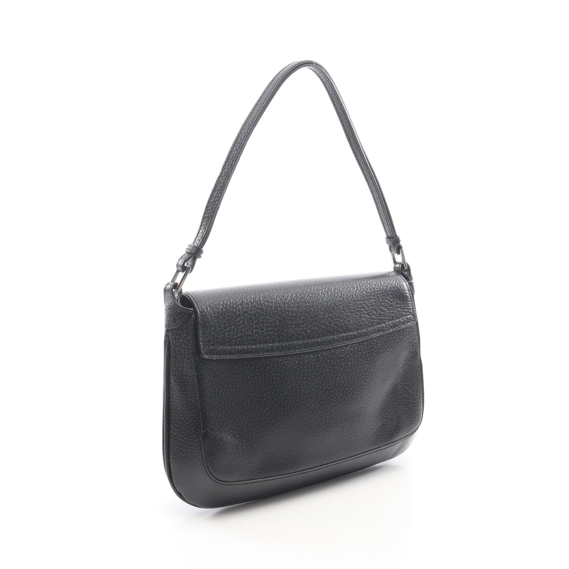 インターロッキングG ワンショルダーバッグ レザー ブラック グッチ バッグ GUCCI