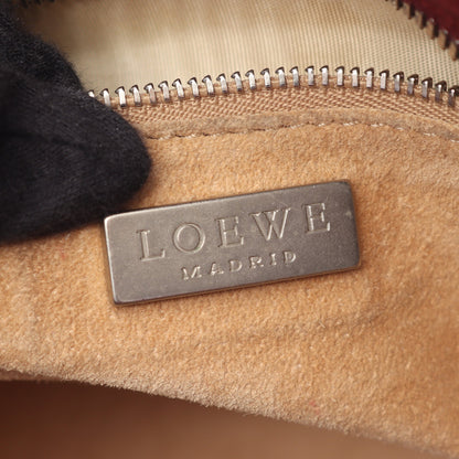 アマソナ ハンドバッグ スエード レザー ボルドー ロエベ バッグ LOEWE