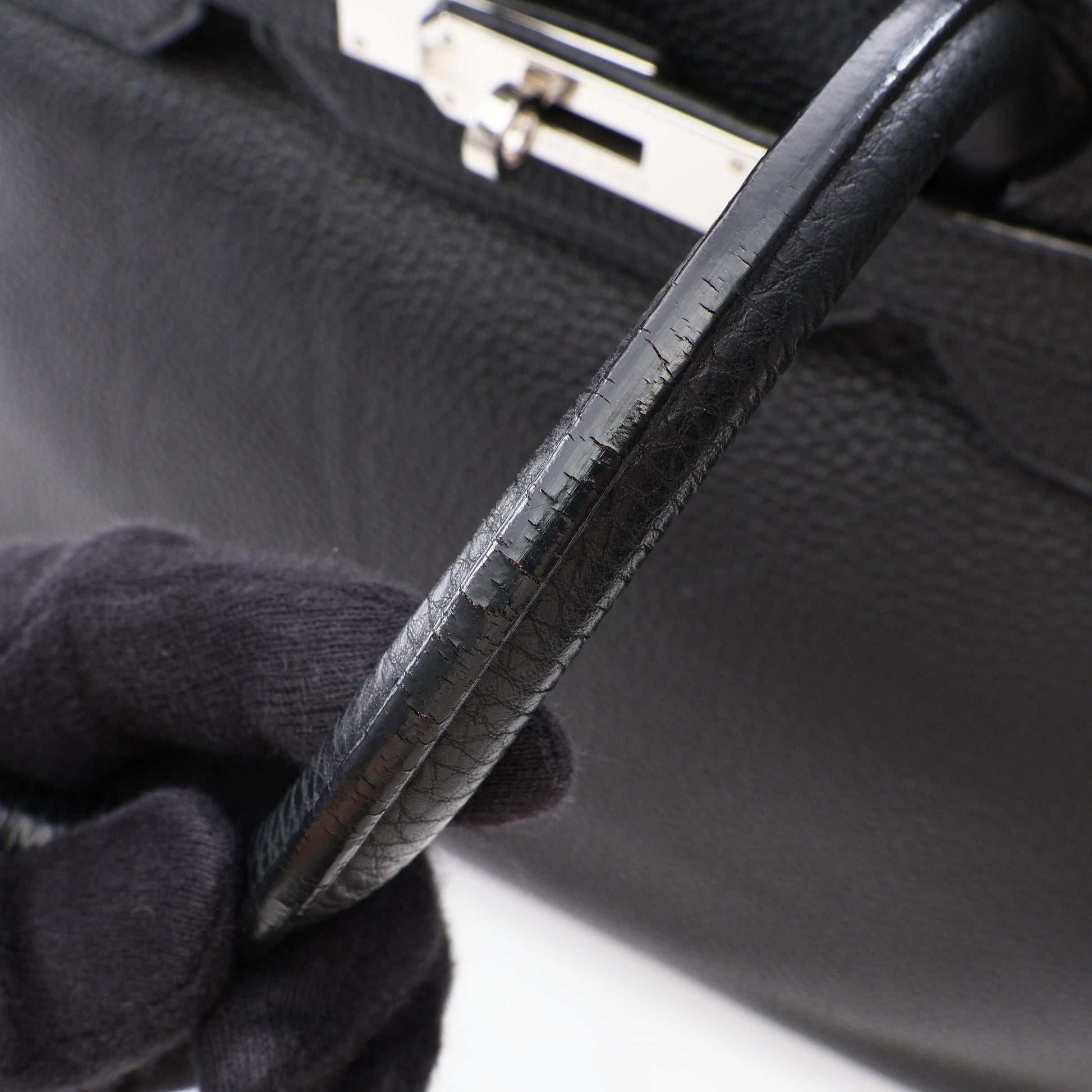 バーキン35 ハンドバッグ トゴ ブラック シルバー金具 □K刻印 エルメス バッグ HERMES