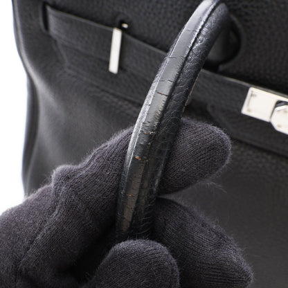 バーキン35 ハンドバッグ トゴ ブラック シルバー金具 □K刻印 エルメス バッグ HERMES