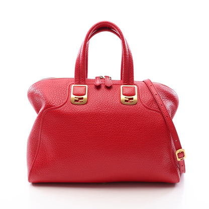 カメレオン 2WAY ハンドバッグ レザー レッド フェンディ バッグ FENDI