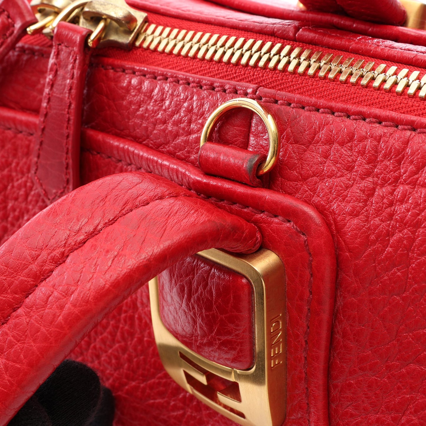 カメレオン 2WAY ハンドバッグ レザー レッド フェンディ バッグ FENDI