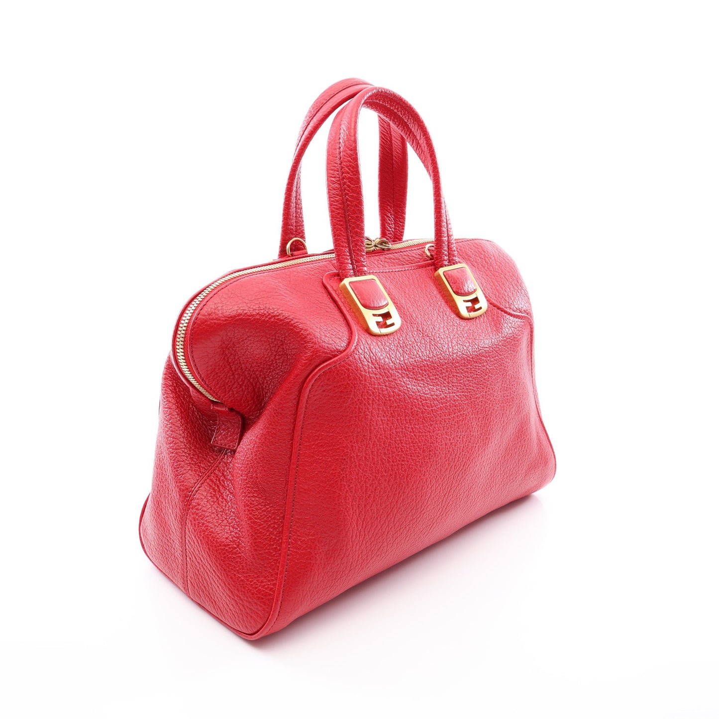カメレオン 2WAY ハンドバッグ レザー レッド フェンディ バッグ FENDI