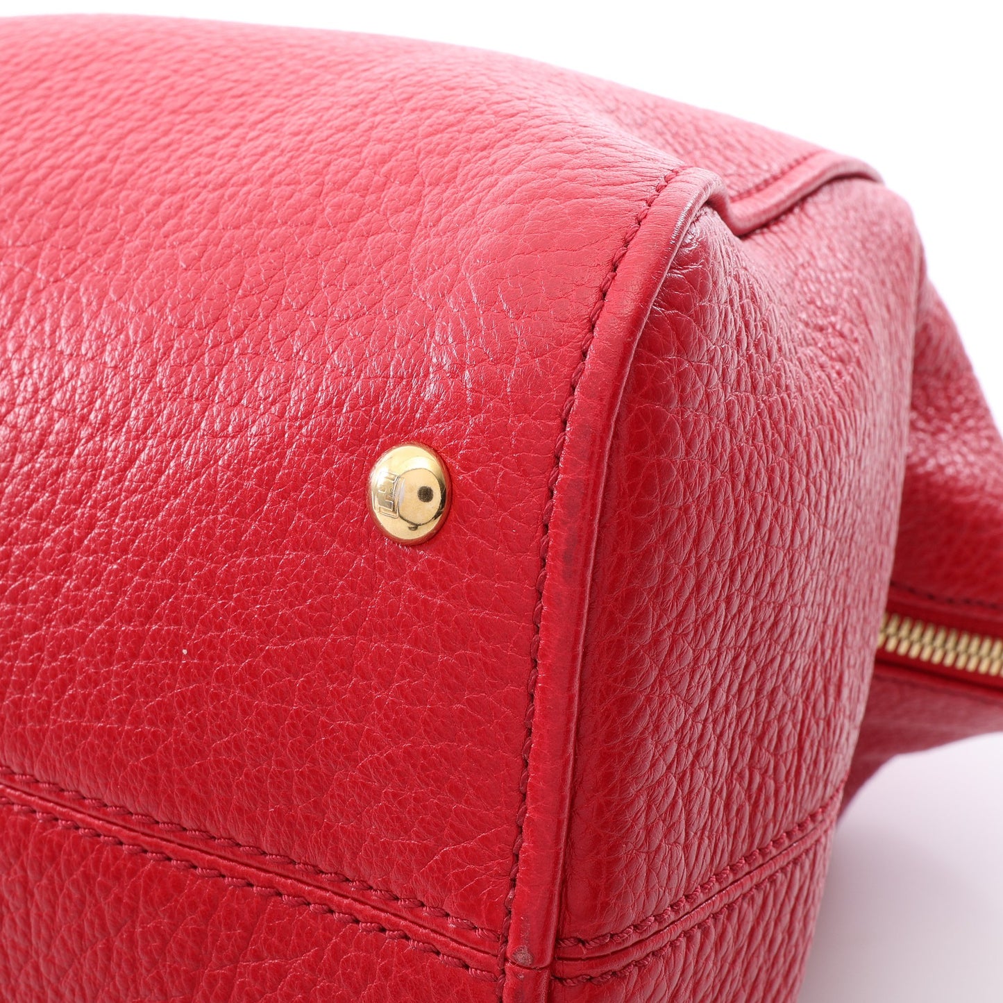 カメレオン 2WAY ハンドバッグ レザー レッド フェンディ バッグ FENDI