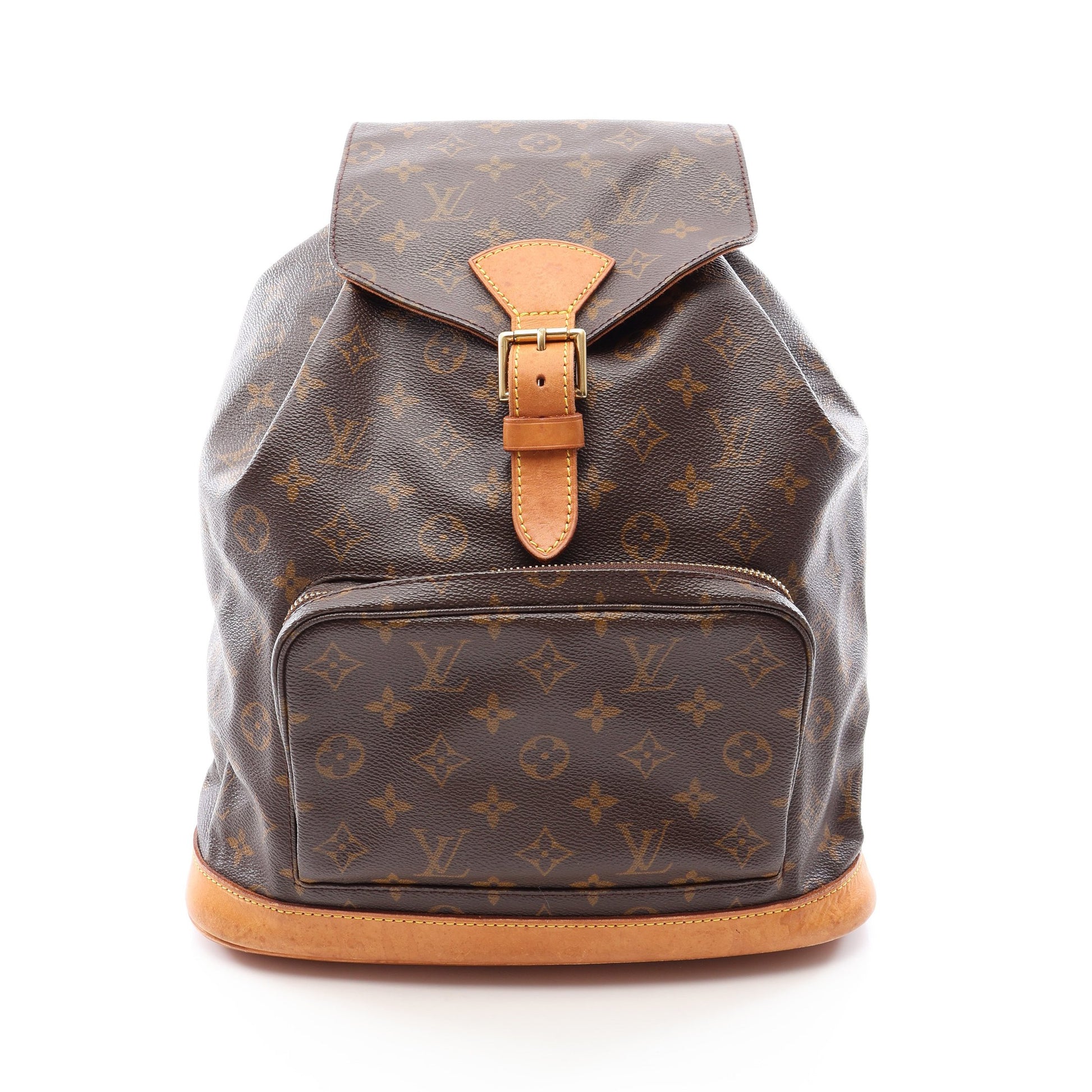 モンスリGM モノグラム バックパック リュックサック PVC レザー ブラウン ルイヴィトン バッグ LOUIS VUITTON