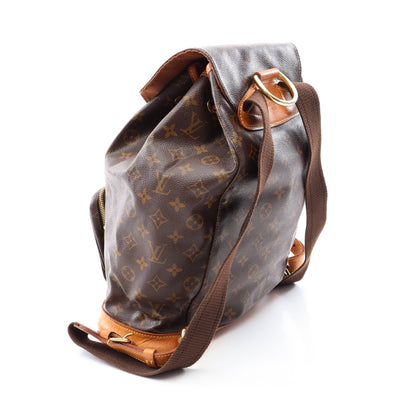 モンスリGM モノグラム バックパック リュックサック PVC レザー ブラウン ルイヴィトン バッグ LOUIS VUITTON