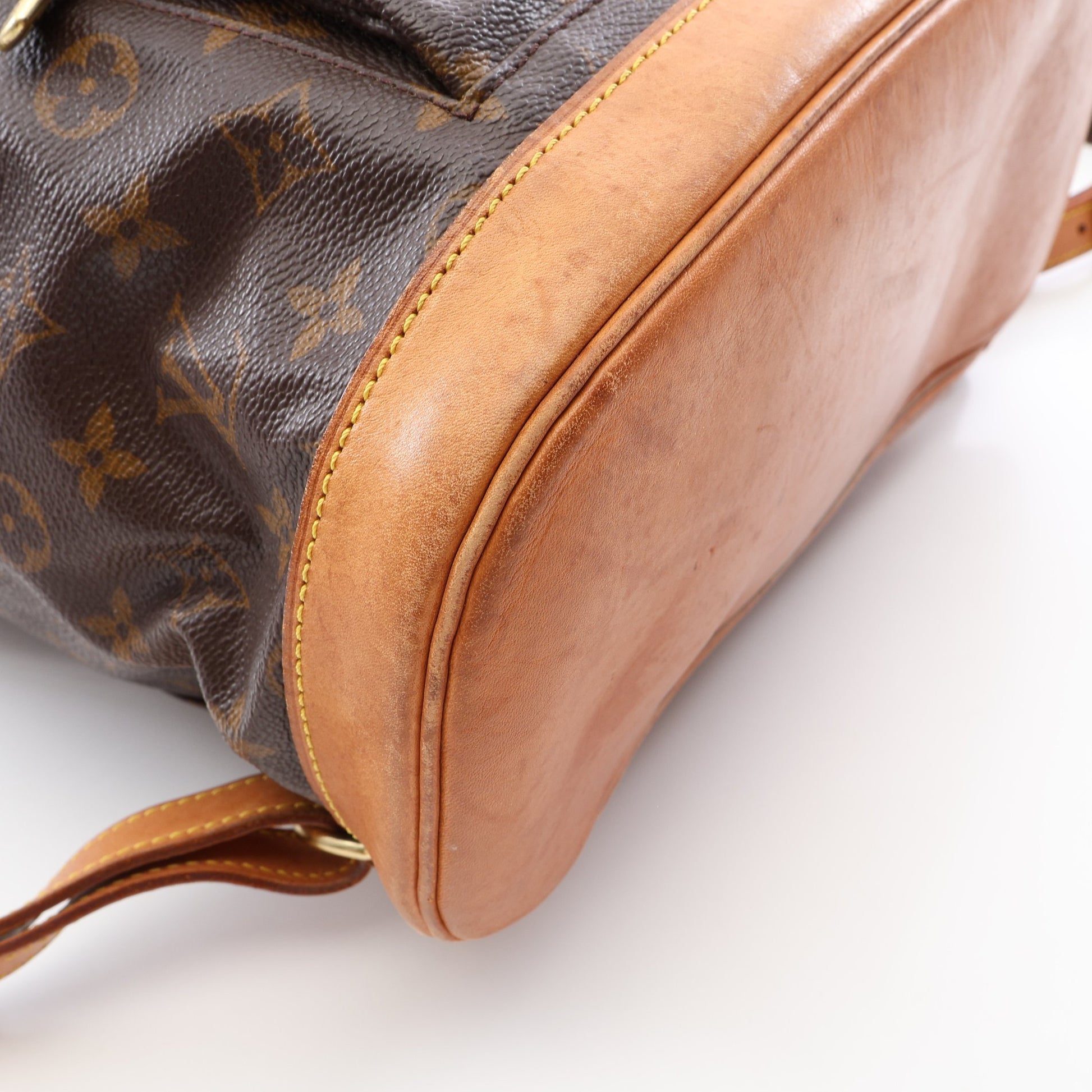 モンスリGM モノグラム バックパック リュックサック PVC レザー ブラウン ルイヴィトン バッグ LOUIS VUITTON