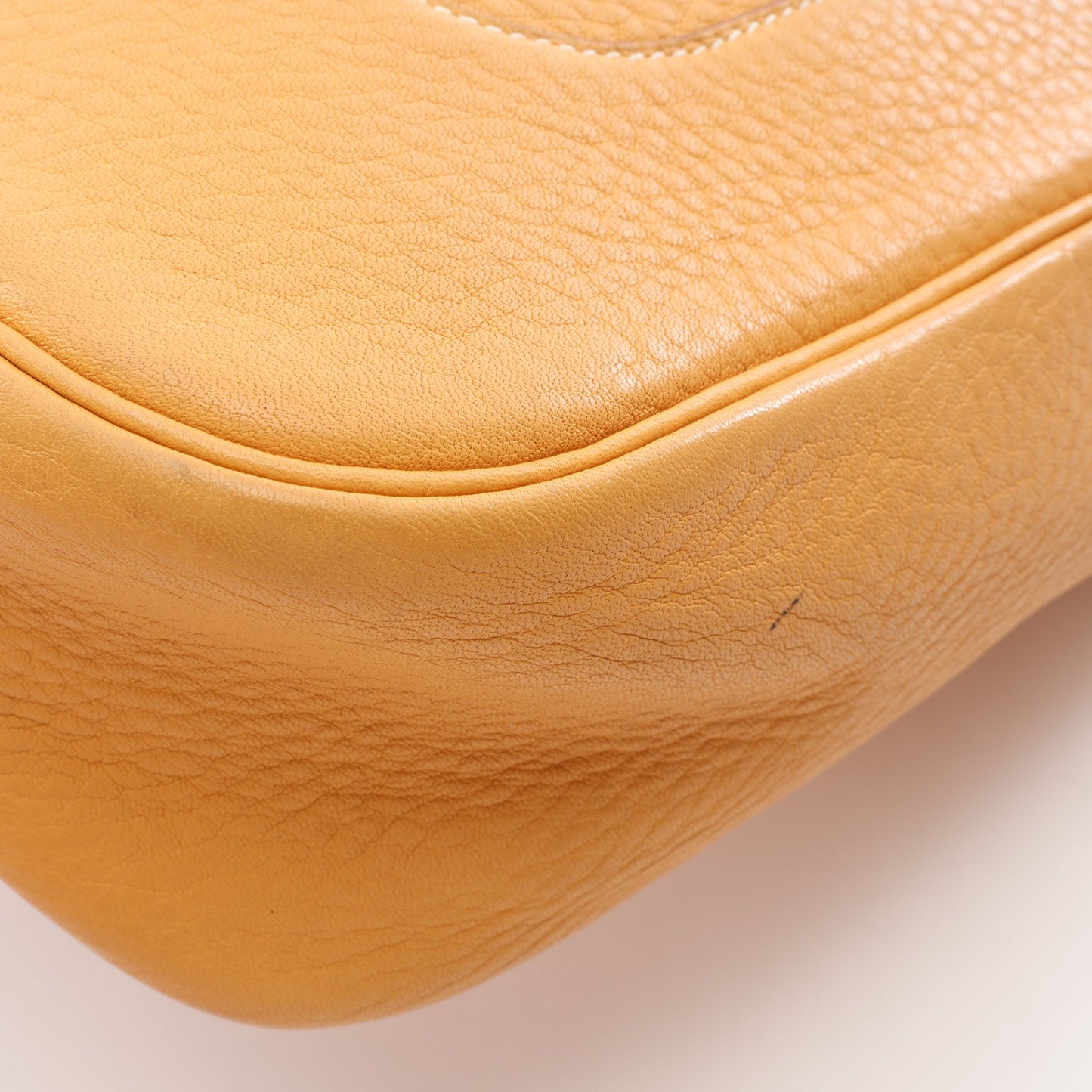 トリム35 サフラン ワンショルダーバッグ トリヨンクレマンス イエローブラウン シルバー金具 □D刻印 エルメス バッグ HERMES