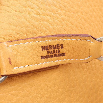 トリム35 サフラン ワンショルダーバッグ トリヨンクレマンス イエローブラウン シルバー金具 □D刻印 エルメス バッグ HERMES