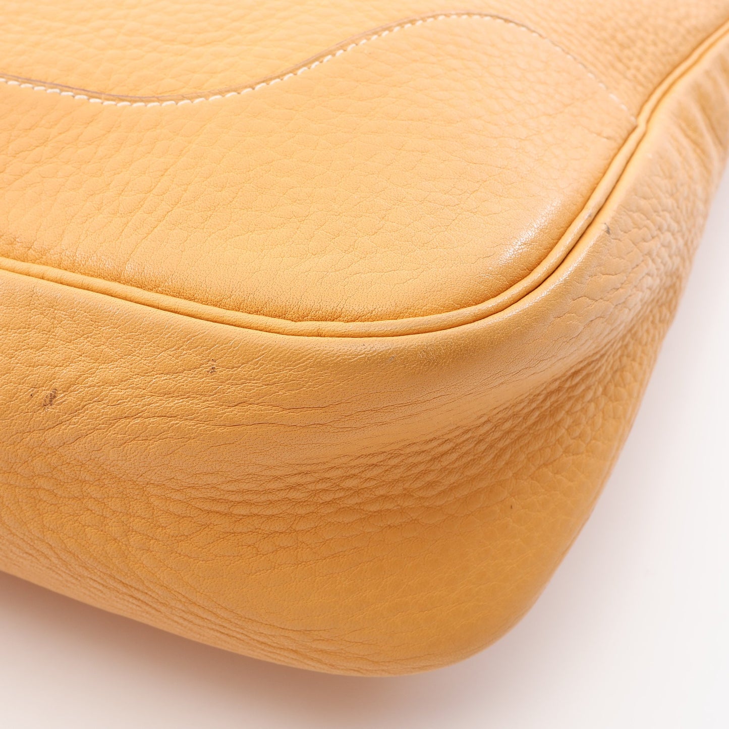 トリム35 サフラン ワンショルダーバッグ トリヨンクレマンス イエローブラウン シルバー金具 □D刻印 エルメス バッグ HERMES