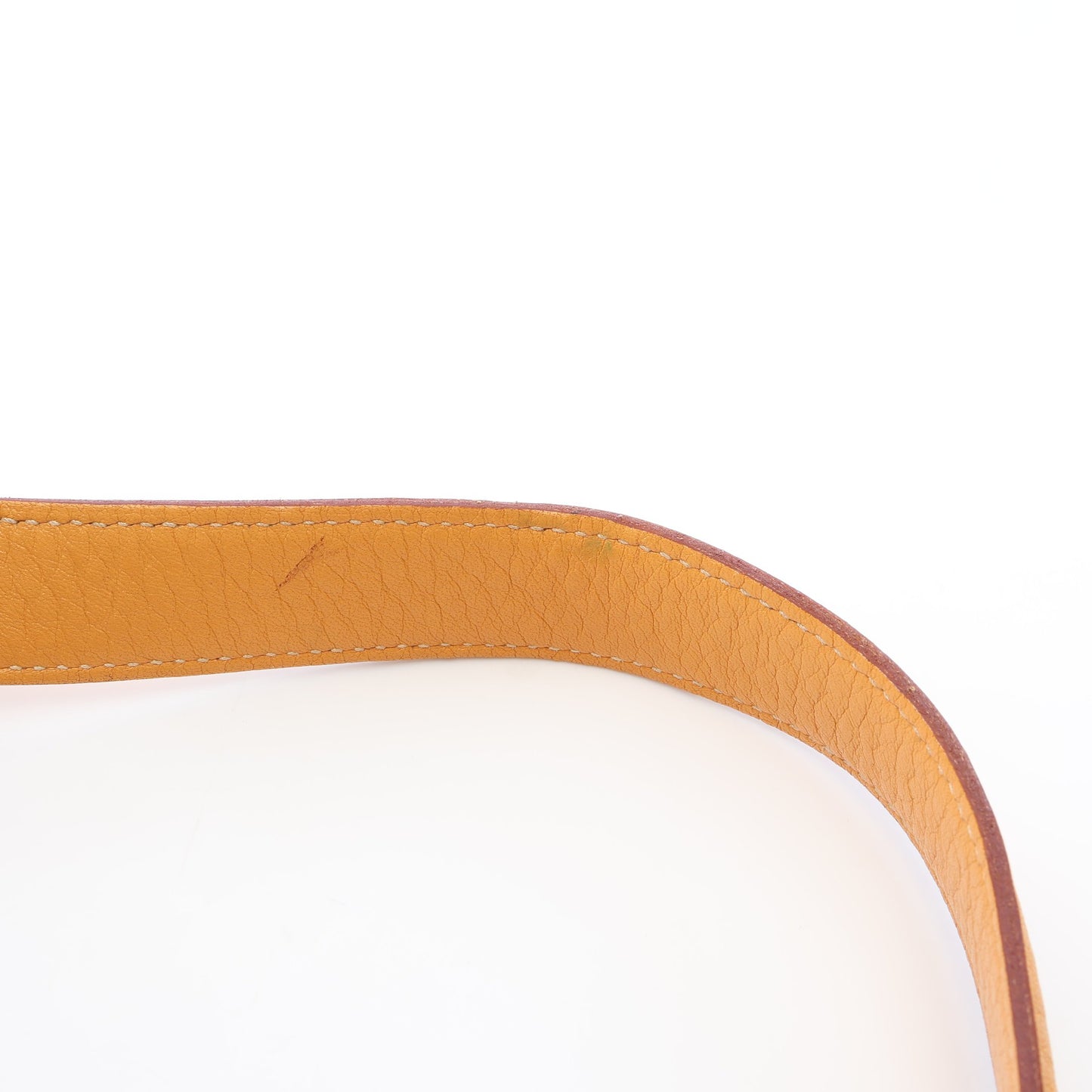 トリム35 サフラン ワンショルダーバッグ トリヨンクレマンス イエローブラウン シルバー金具 □D刻印 エルメス バッグ HERMES