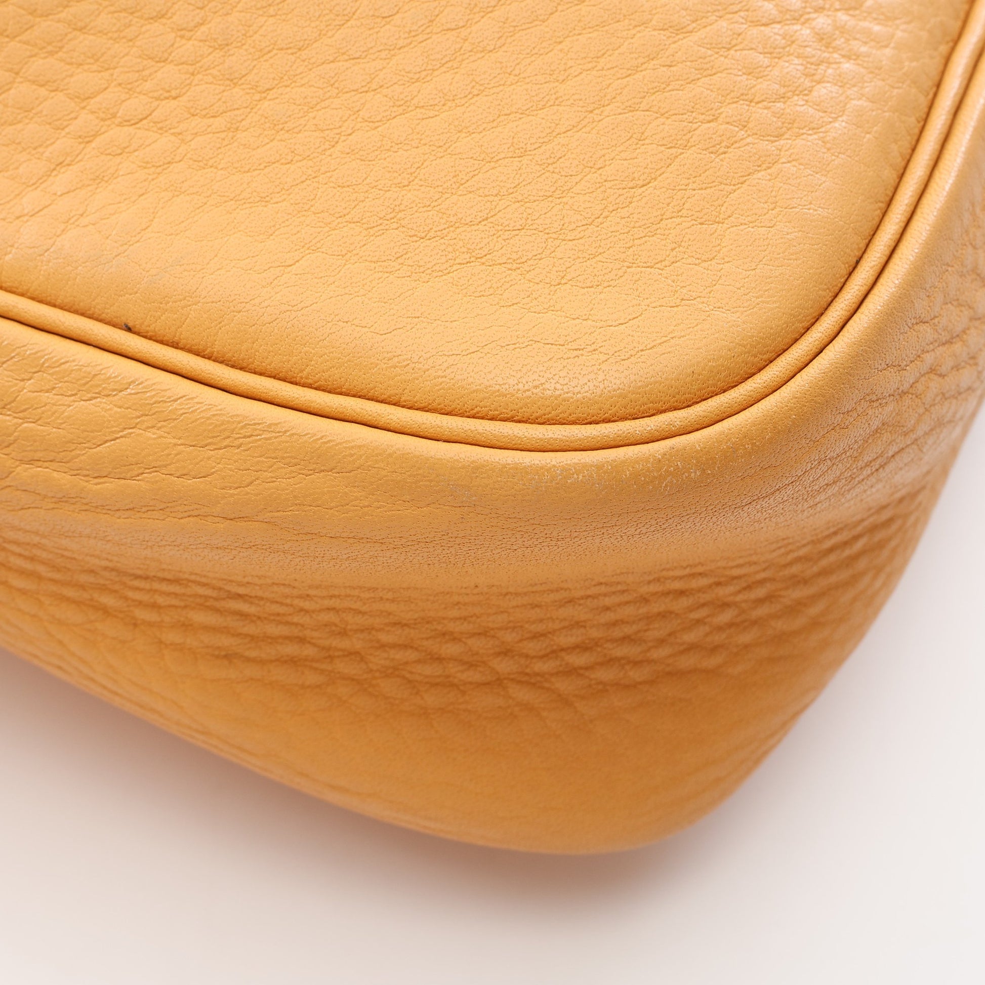 トリム35 サフラン ワンショルダーバッグ トリヨンクレマンス イエローブラウン シルバー金具 □D刻印 エルメス バッグ HERMES